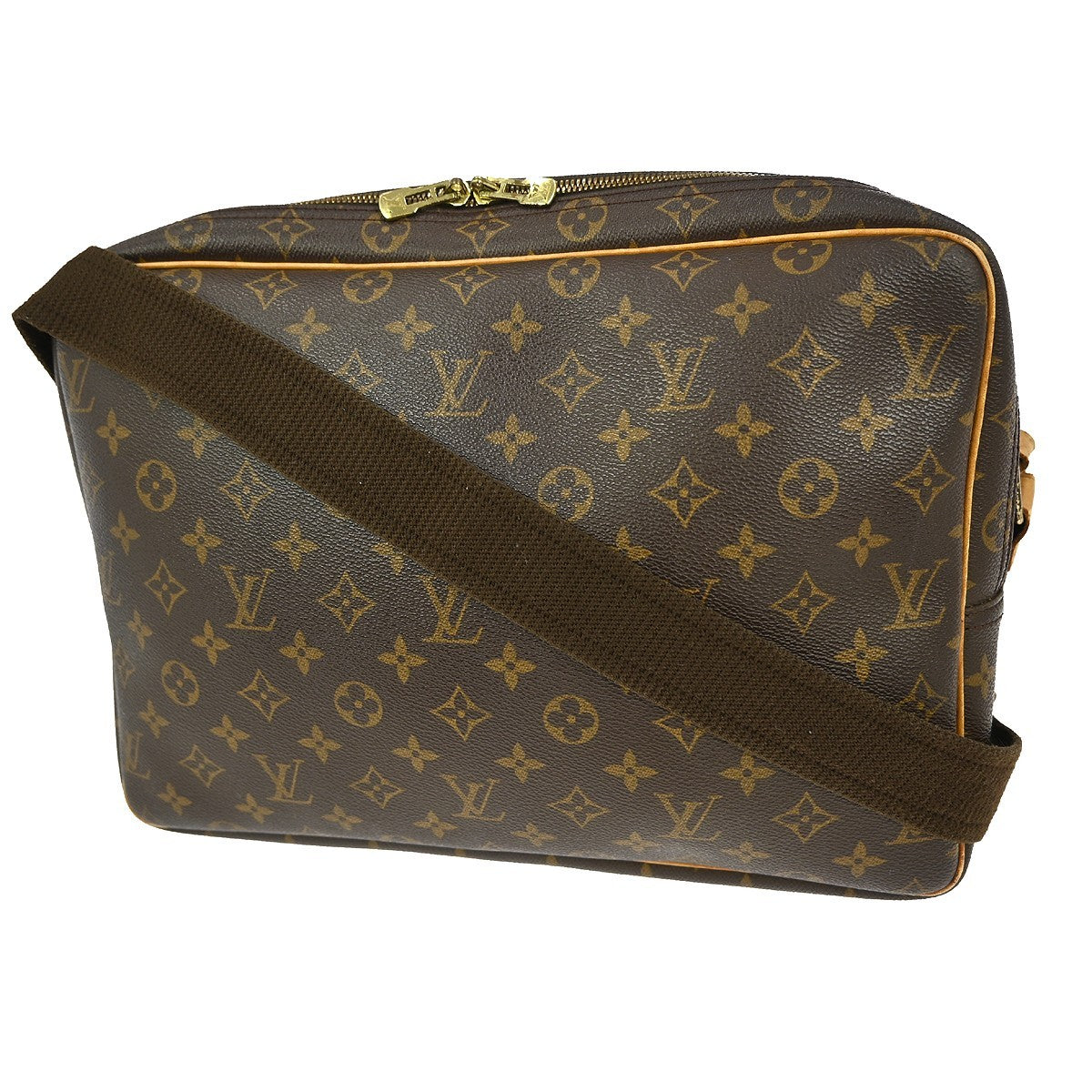 Louis Vuitton Reporter Bag Monogram Canvas Brown Canvas Shoulder Bag Bag (Pre-Owned)