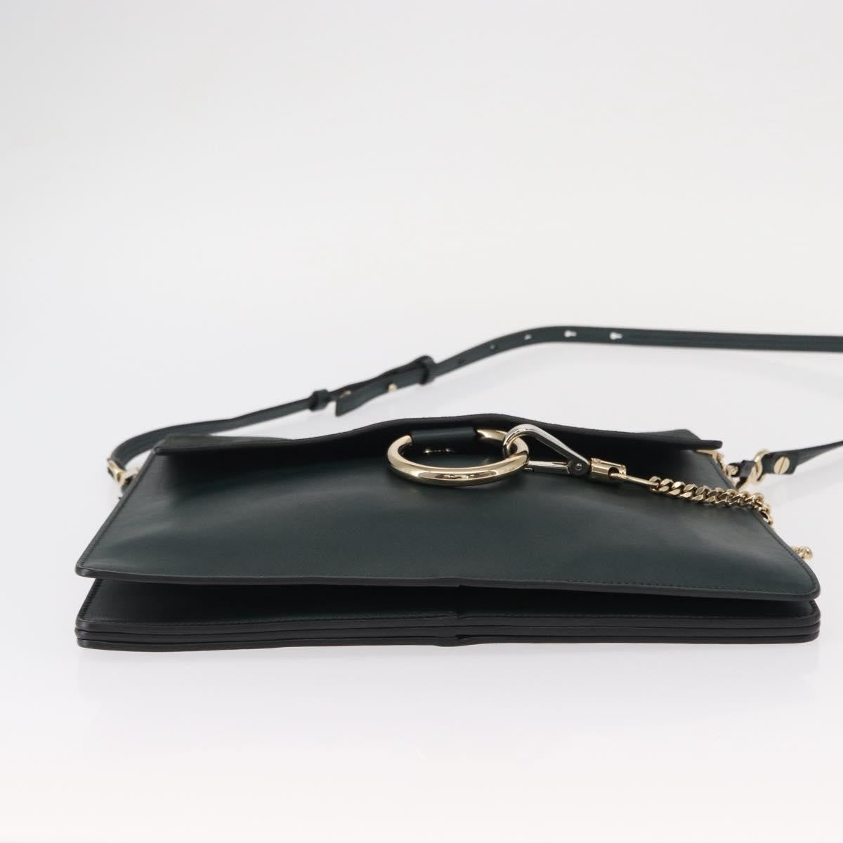 Chloe Faye Shoulder Bag Leather And Suede Khaki Suede Shoulder Bag Bag (Pre-Owned)