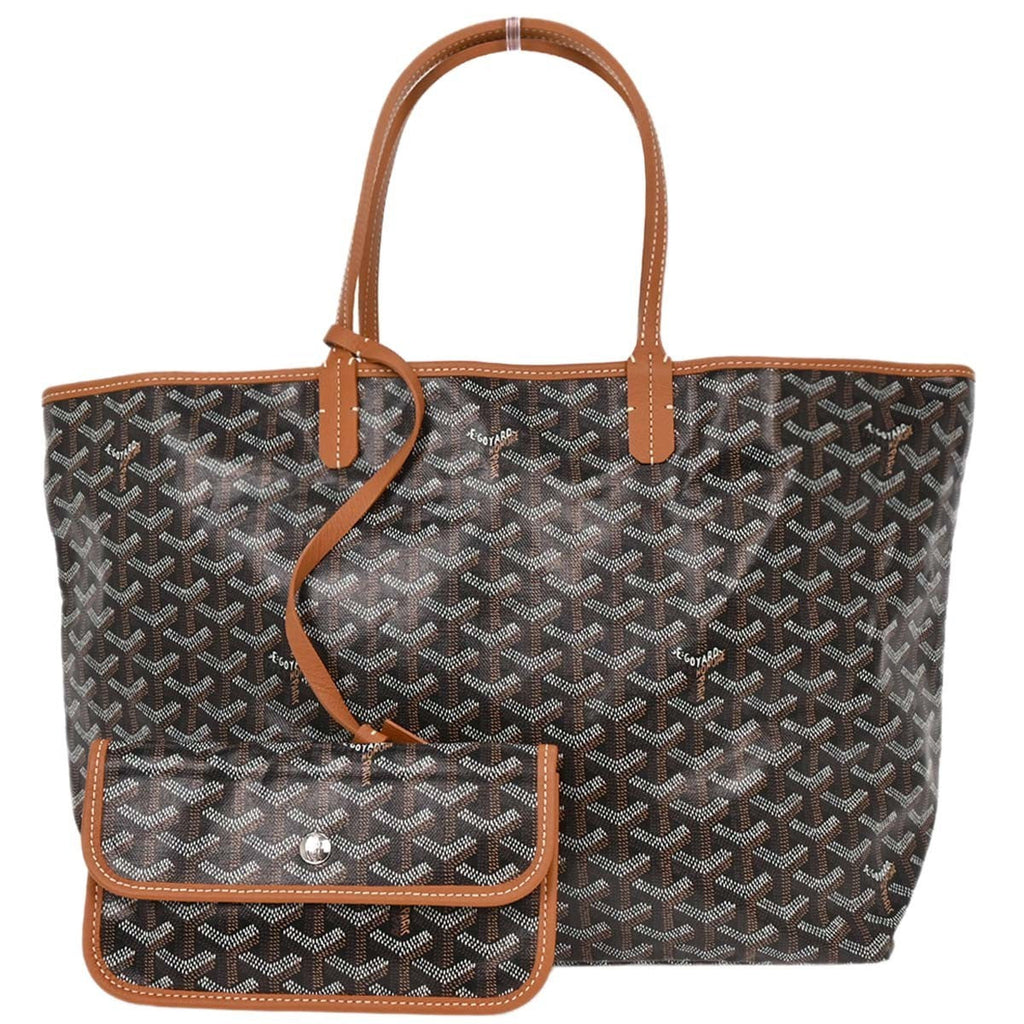 Goyard Saint Louis Tote Coated Canvas Black Canvas Tote Bag Bag (Pre-Owned)