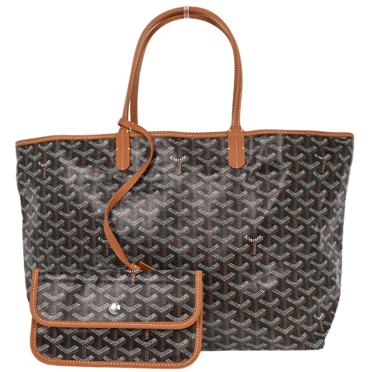 Goyard Saint Louis Tote Coated Canvas Black Canvas Tote Bag Bag (Pre-Owned)
