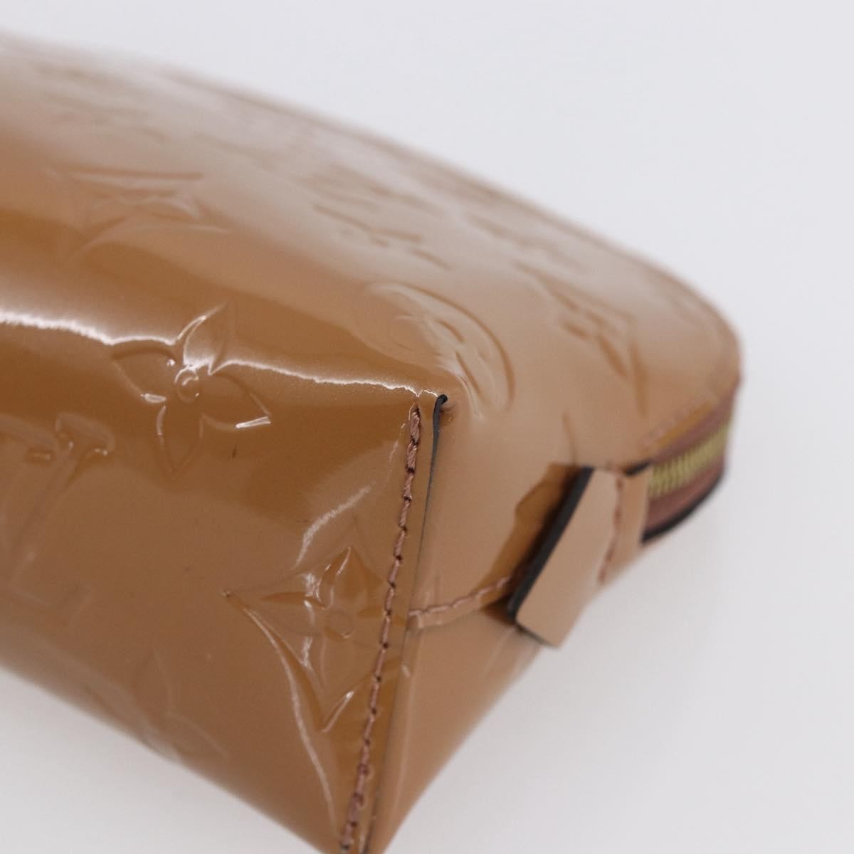 Louis Vuitton Cosmetic Pouch Monogram Vernis Brown Patent_Leather Clutche & Pouche Bag (Pre-Owned)