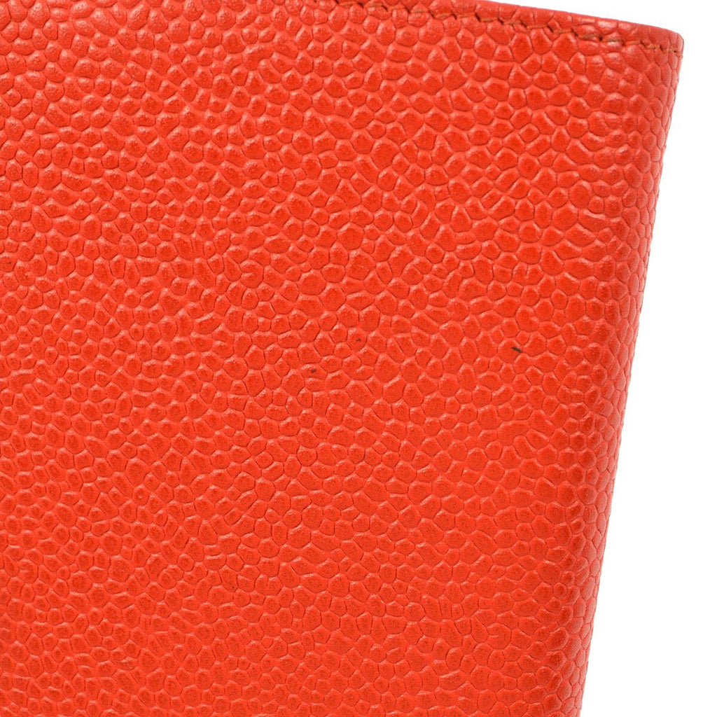 Chanel Vintage Timeless Cc Bifold Wallet Caviar Red Leather Wallets Accessory (Pre-Owned)