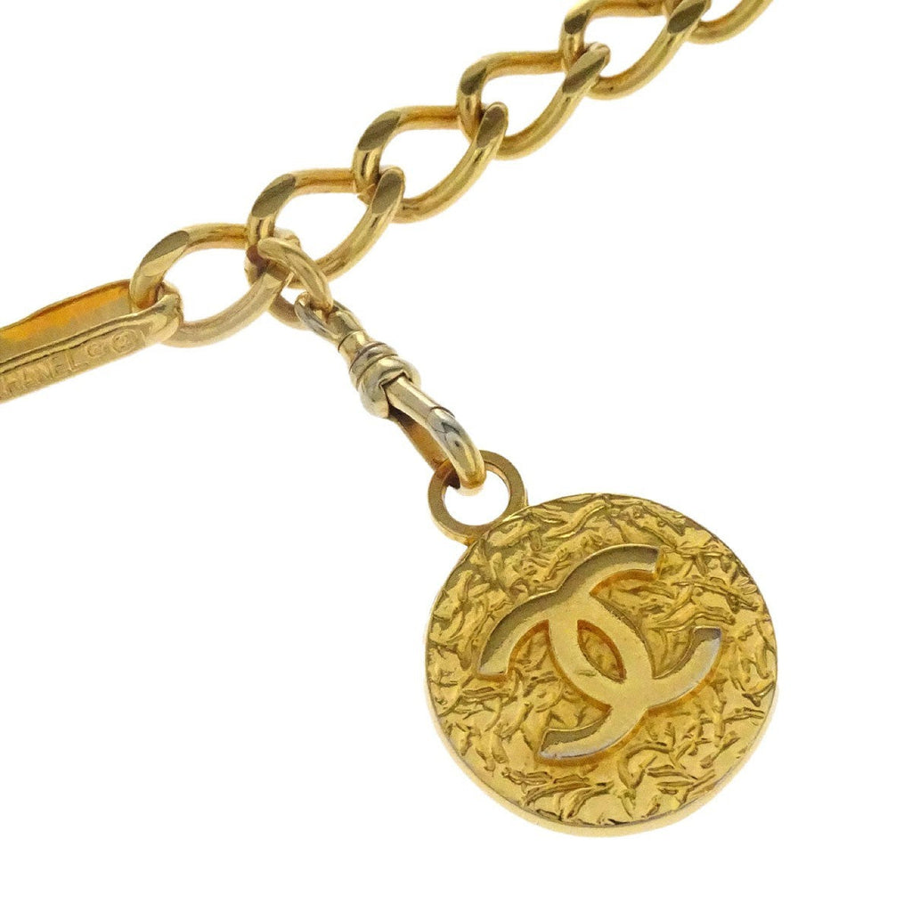 Chanel Vintage Medallion Chain Belt Metal Gold Gold_Plated Belts Accessory (Pre-Owned)
