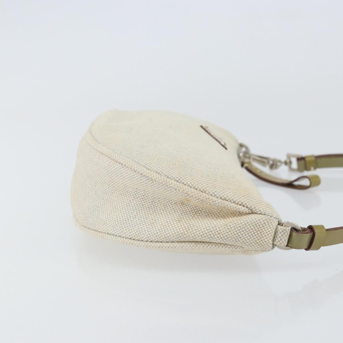 Prada Vintage Pouch Canvas Gray Canvas Clutche & Pouche Bag (Pre-Owned)