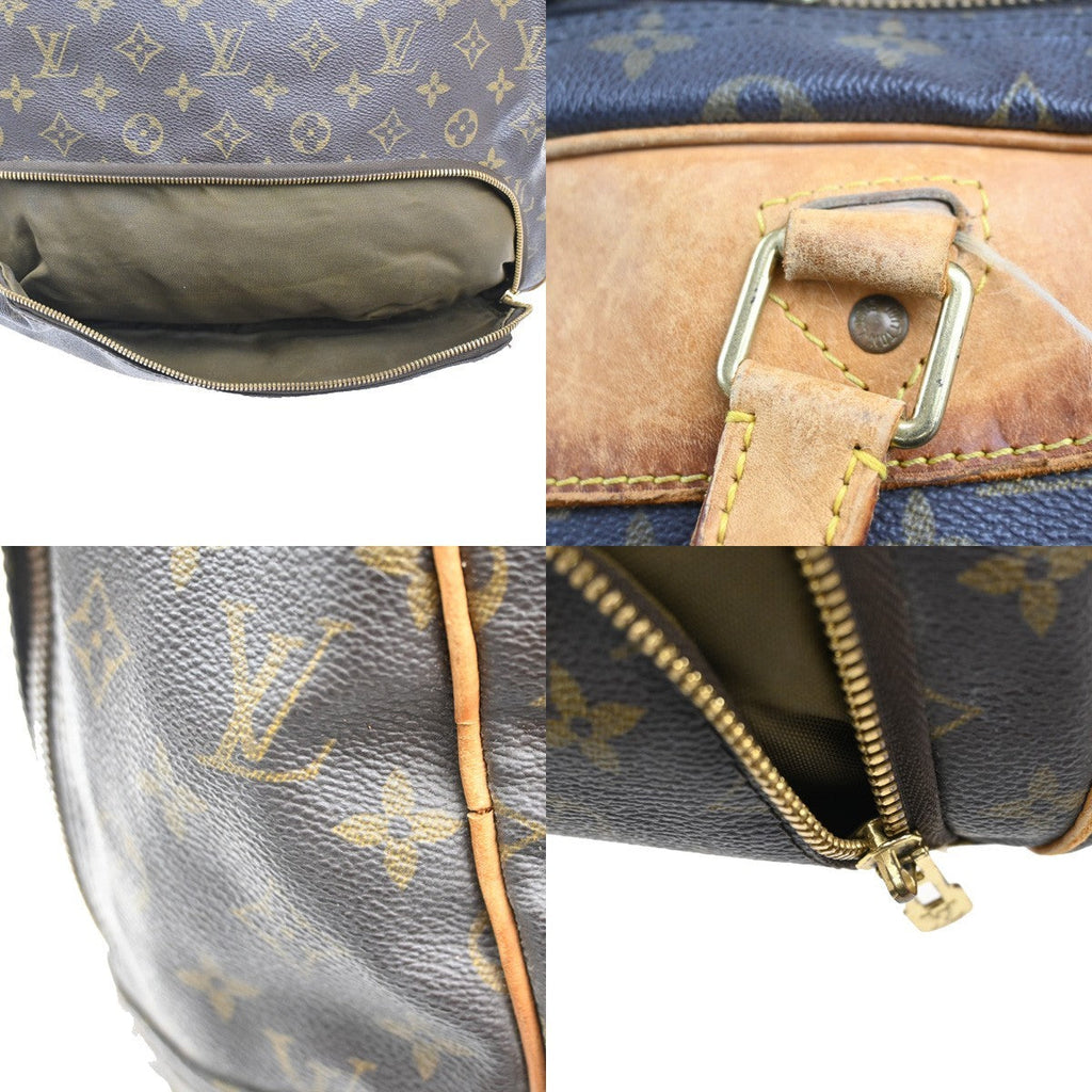 Louis Vuitton Evasion Travel Bag Monogram Canvas Brown Leather Bag (Pre-Owned)