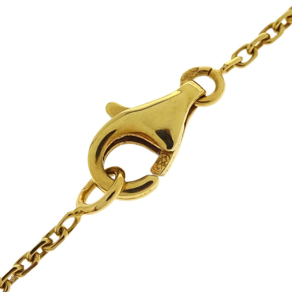 Van Cleef & Arpels Vintage Alhambra Pendant Necklace 18K Yellow Gold And Onyx Gold Yellow_Gold Necklace Jewelry (Pre-Owned)