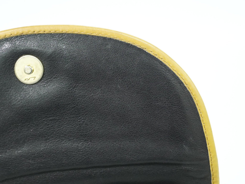 Celine Vintage Shoulder Bag Leather Black Leather Shoulder Bag Bag (Pre-Owned)