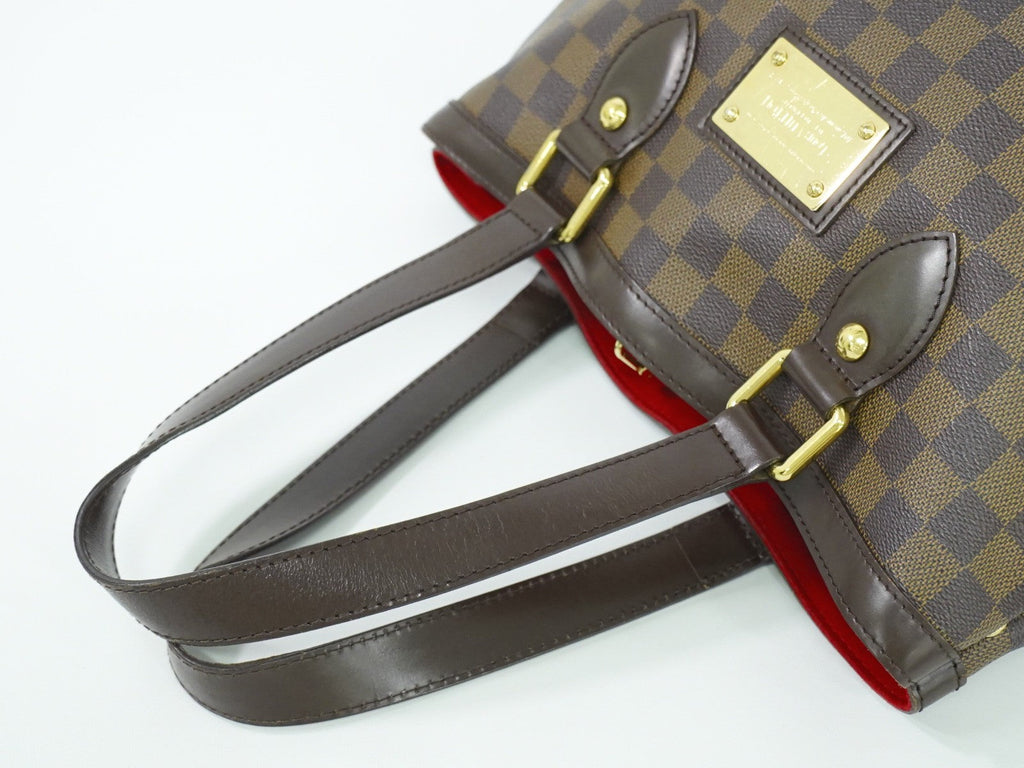 Louis Vuitton Hampstead Handbag Damier Brown Canvas Handbag (Pre-Owned)