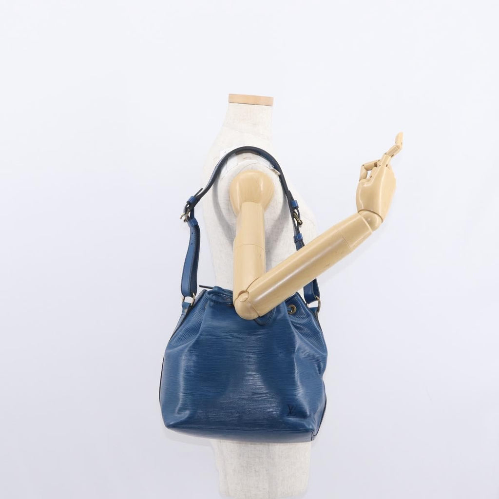 Louis Vuitton Petit Noe Handbag Epi Leather Blue Leather Shoulder Bag Bag (Pre-Owned)