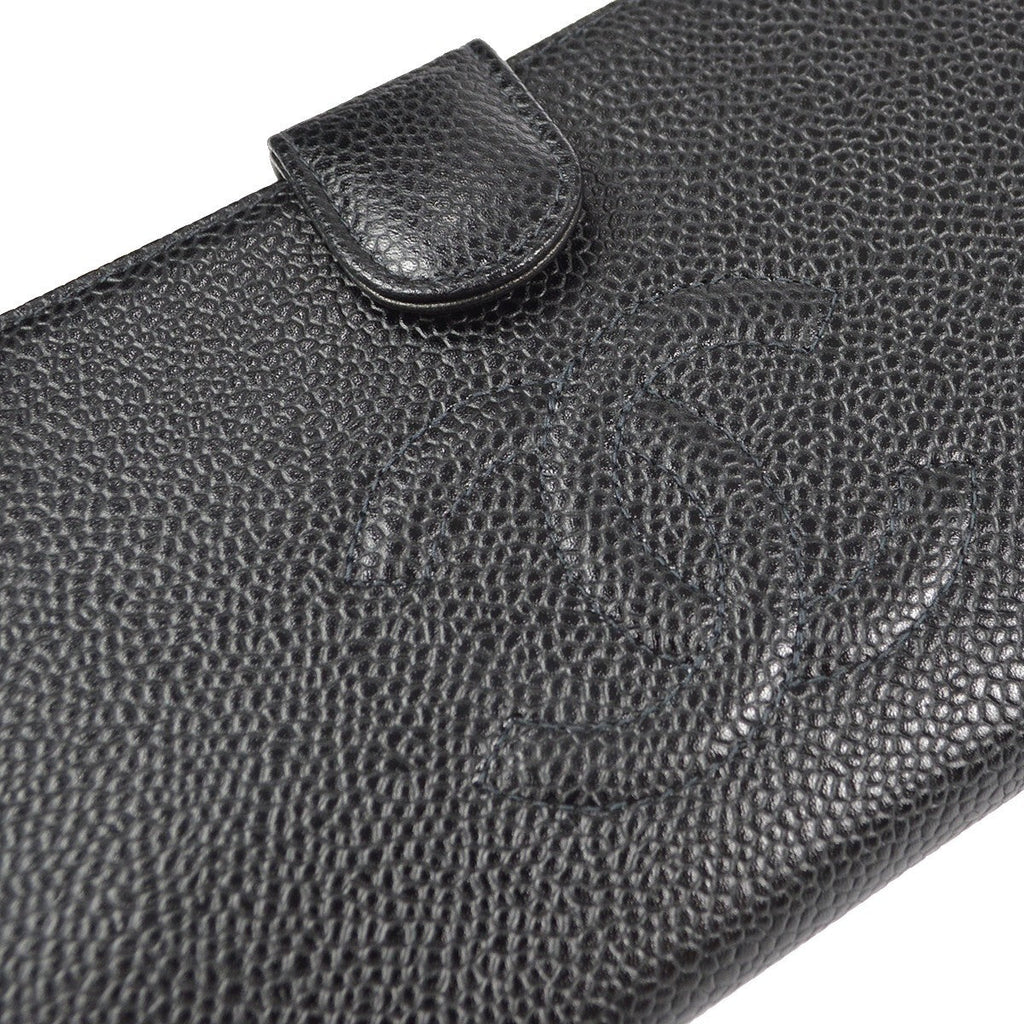 Chanel Timeless Cc French Wallet Caviar Black Leather Wallets Accessory (Pre-Owned)