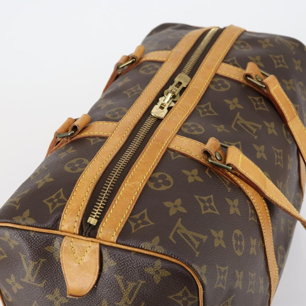 Louis Vuitton Sac Souple Handbag Monogram Canvas Brown Canvas Travel Bag Bag (Pre-Owned)