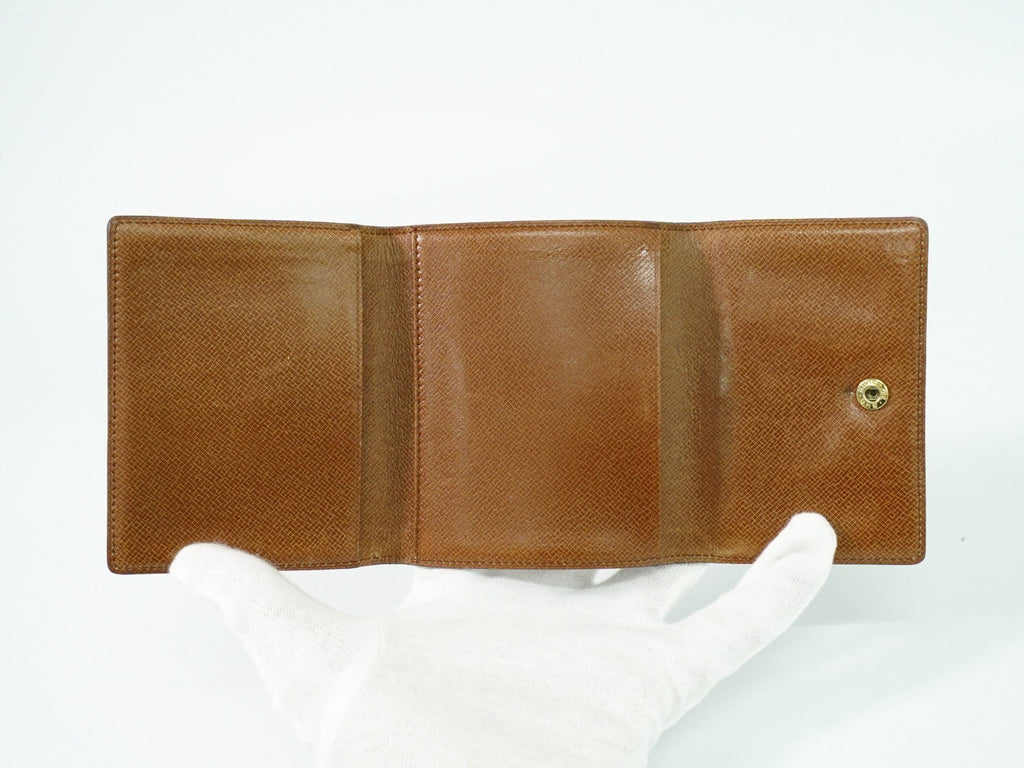 Louis Vuitton Porte Tresor Etui Papiers Wallet Monogram Canvas Brown Canvas Card Holders Accessory (Pre-Owned)