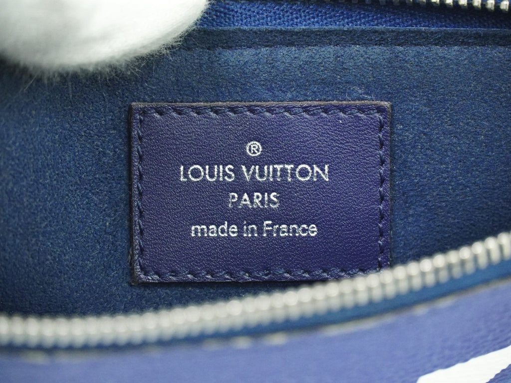 Louis Vuitton Double Zip Pochette Limited Edition Escale Monogram Giant Blue Canvas Shoulder Bag Bag (Pre-Owned)