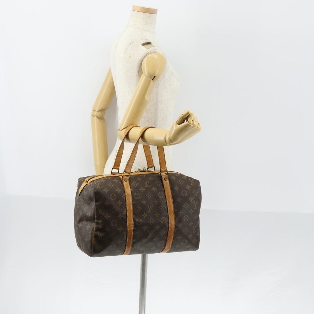 Louis Vuitton Sac Souple Handbag Monogram Canvas Brown Canvas Travel Bag Bag (Pre-Owned)