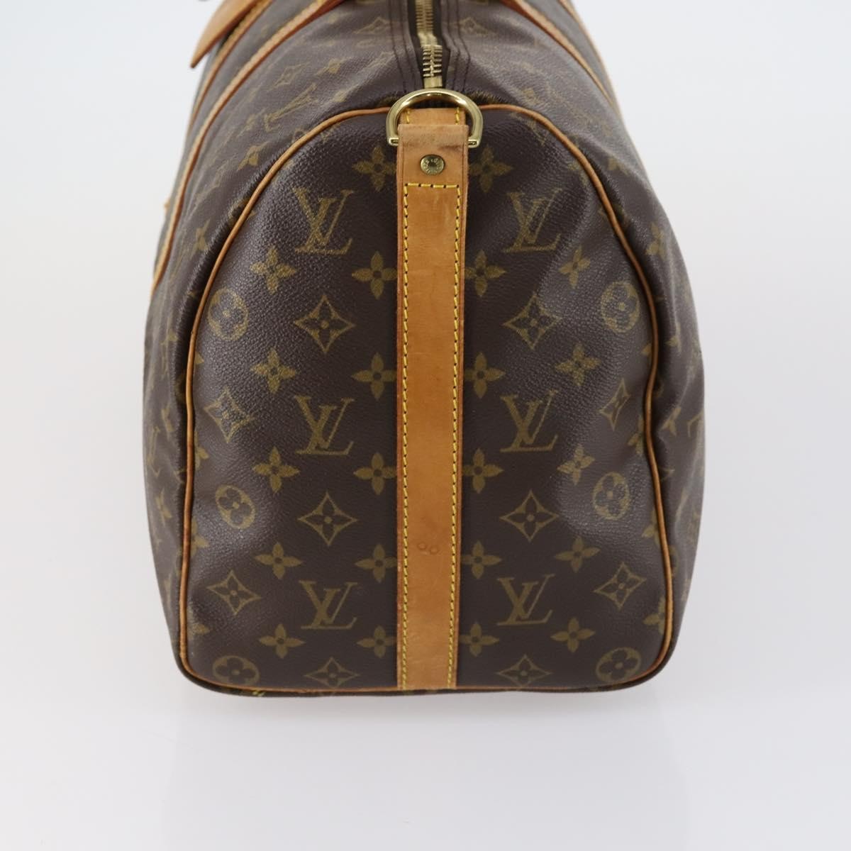 Louis Vuitton Keepall Bandouliere Bag Monogram Canvas Brown Canvas Travel Bag Bag (Pre-Owned)