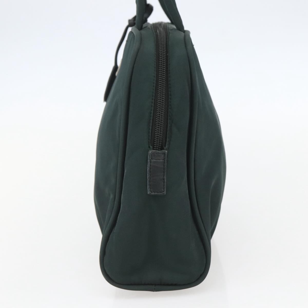 Prada Bowling Shoulder Bag Tessuto Green Nylon Handbag (Pre-Owned)