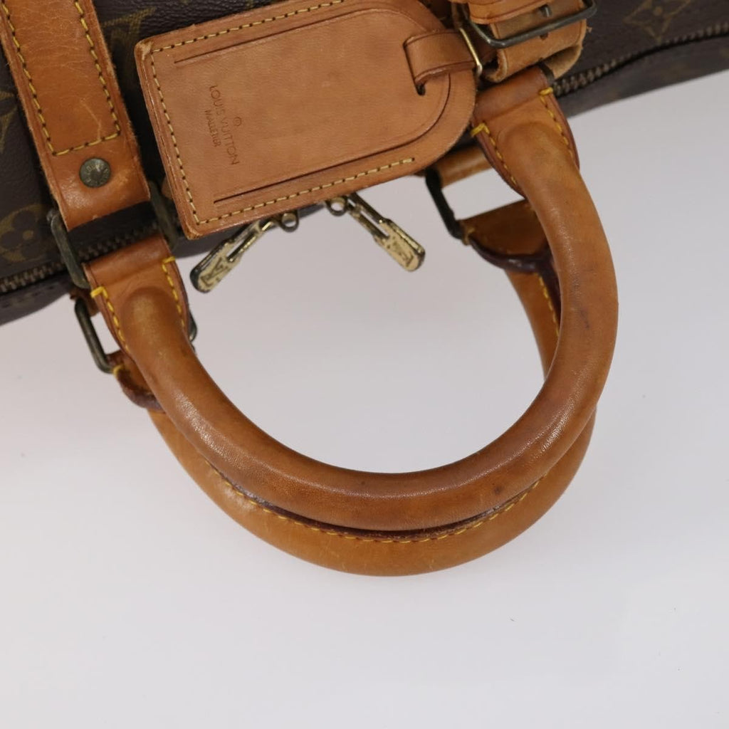 Louis Vuitton Keepall Bandouliere Bag Monogram Canvas Brown Canvas Travel Bag Bag (Pre-Owned)