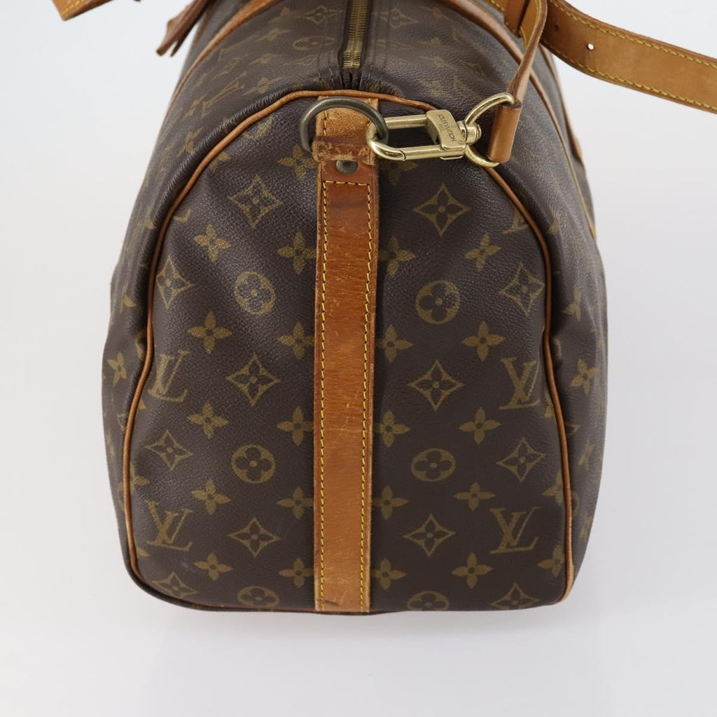 Louis Vuitton Keepall Bandouliere Bag Monogram Canvas Brown Canvas Travel Bag Bag (Pre-Owned)