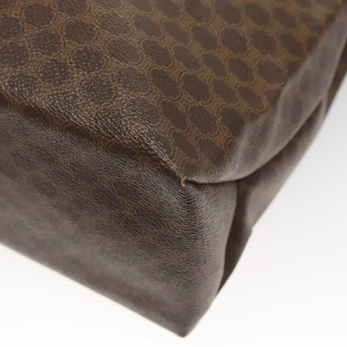 Celine Vintage Macadam Tote Bag Canvas Brown Canvas Tote Bag Bag (Pre-Owned)