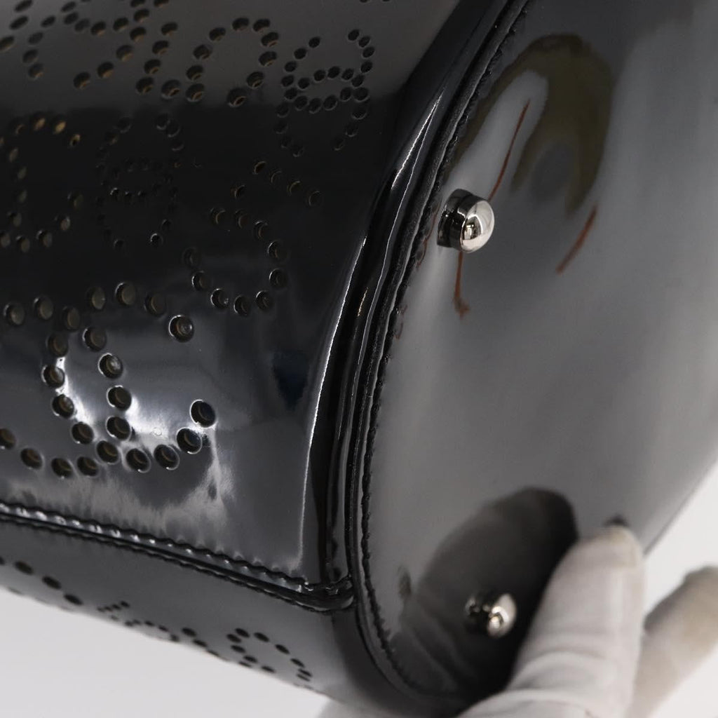 Chanel Cc No.5 Shopping Tote Perforated Patent Black Patent_Leather Tote Bag Bag (Pre-Owned)