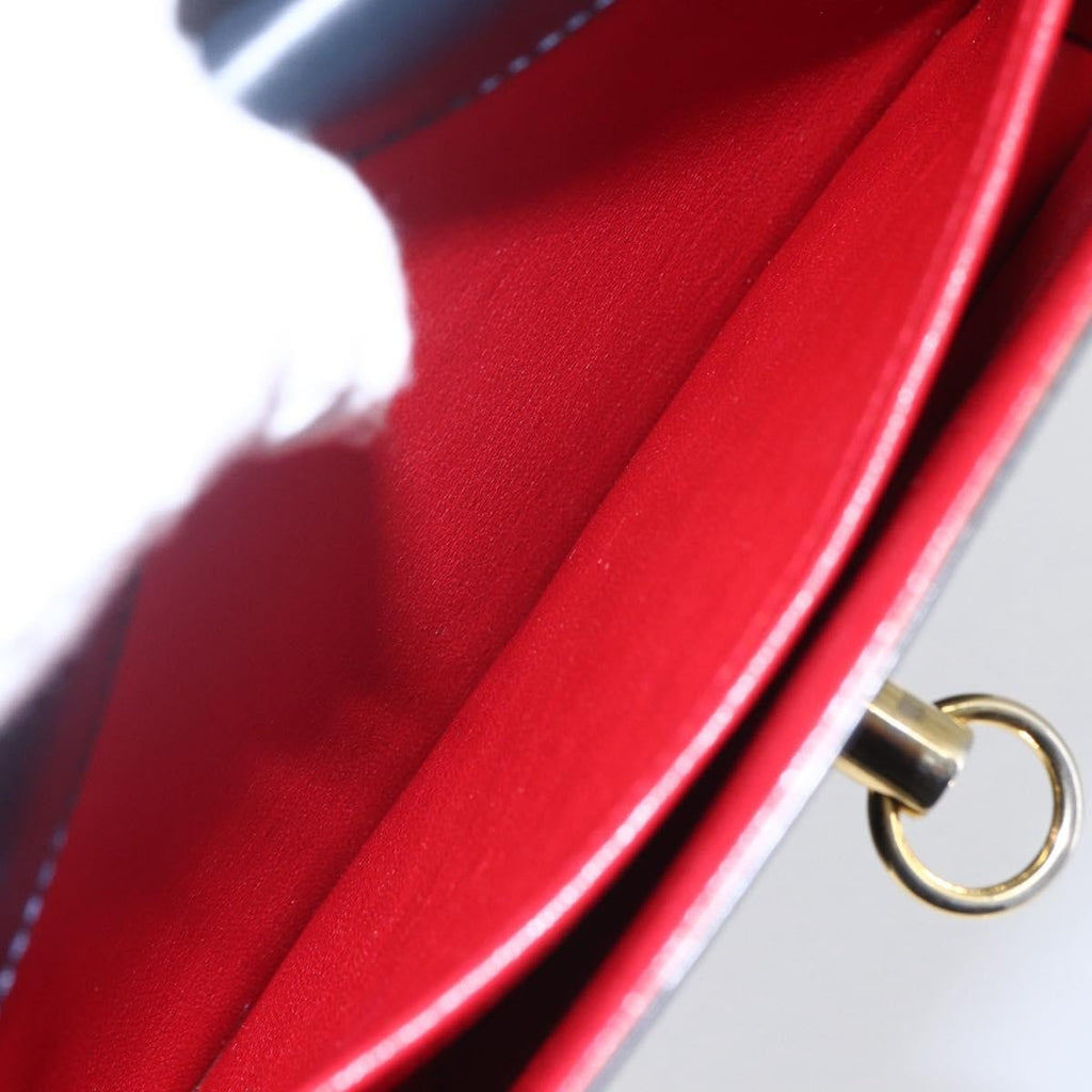 Celine Clutch Bag Leather Navy Leather Clutche & Pouche Bag (Pre-Owned)