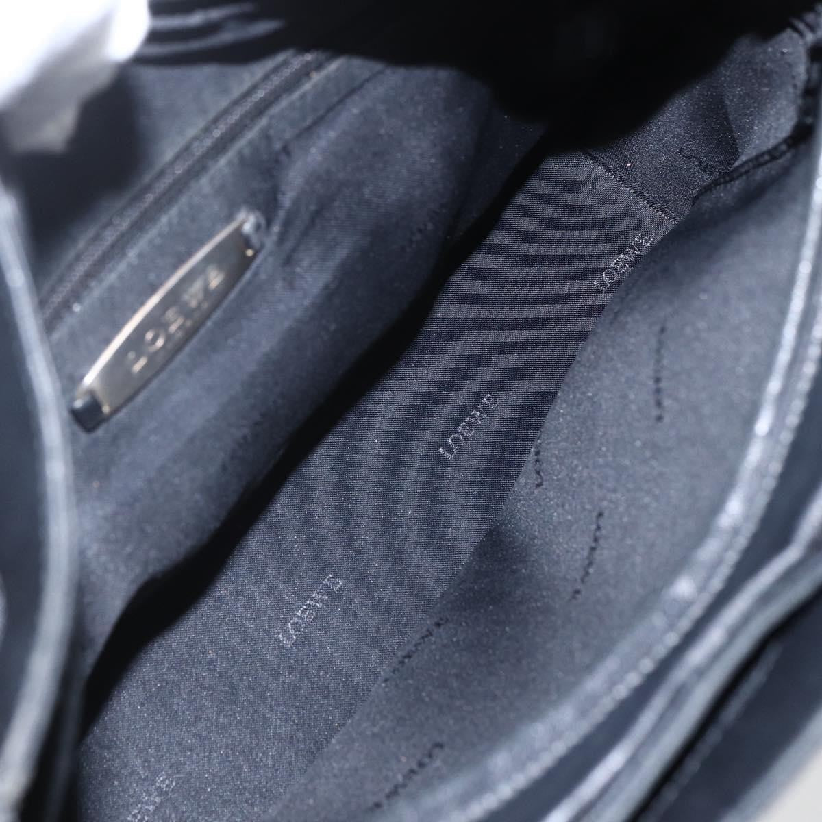 Loewe Vintage Anagram Tote Leather Black Leather Tote Bag Bag (Pre-Owned)