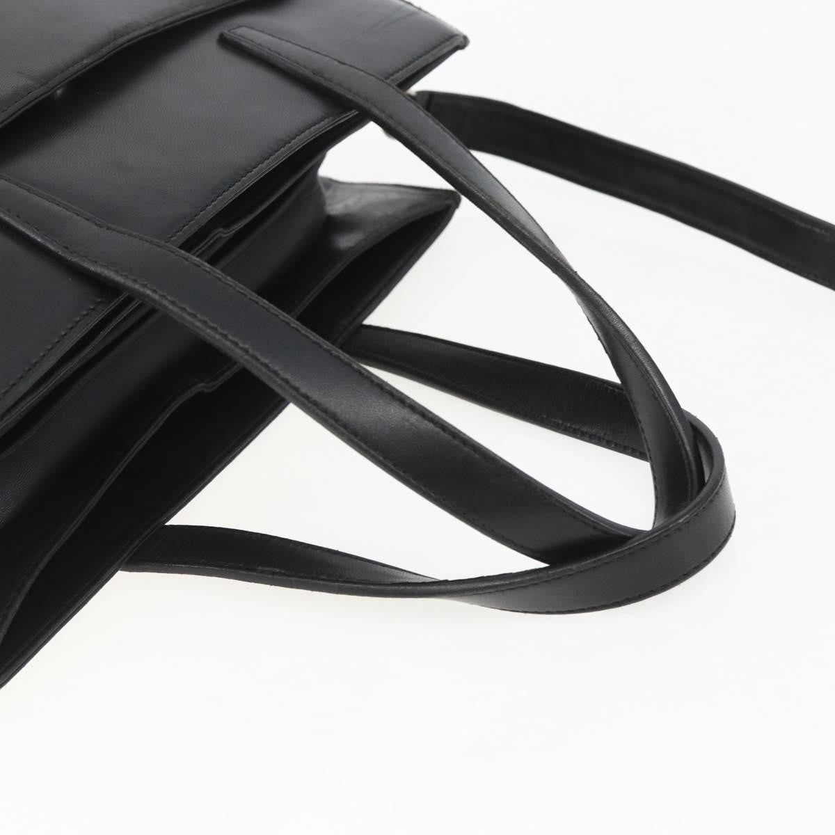 Loewe Vintage Anagram Tote Leather Black Leather Tote Bag Bag (Pre-Owned)
