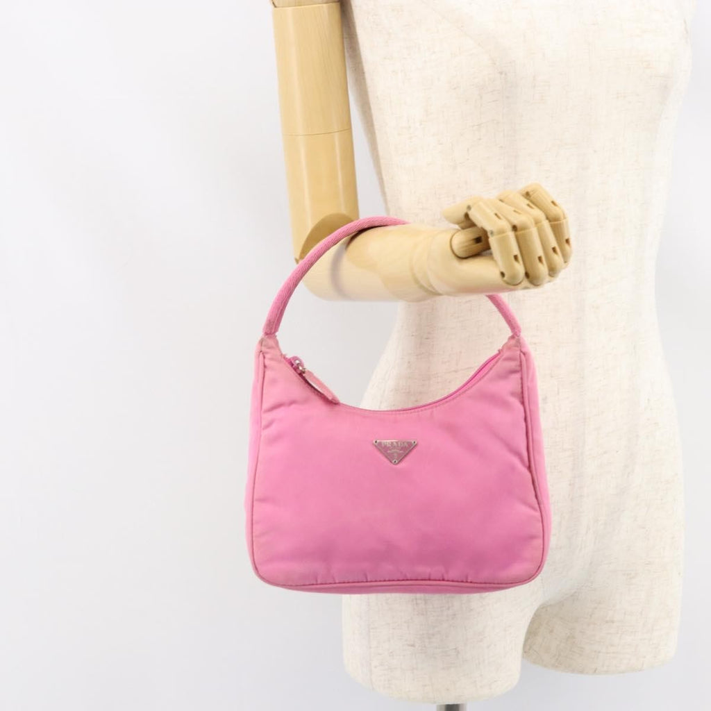 Prada Hobo Tessuto Pink Nylon Handbag (Pre-Owned)