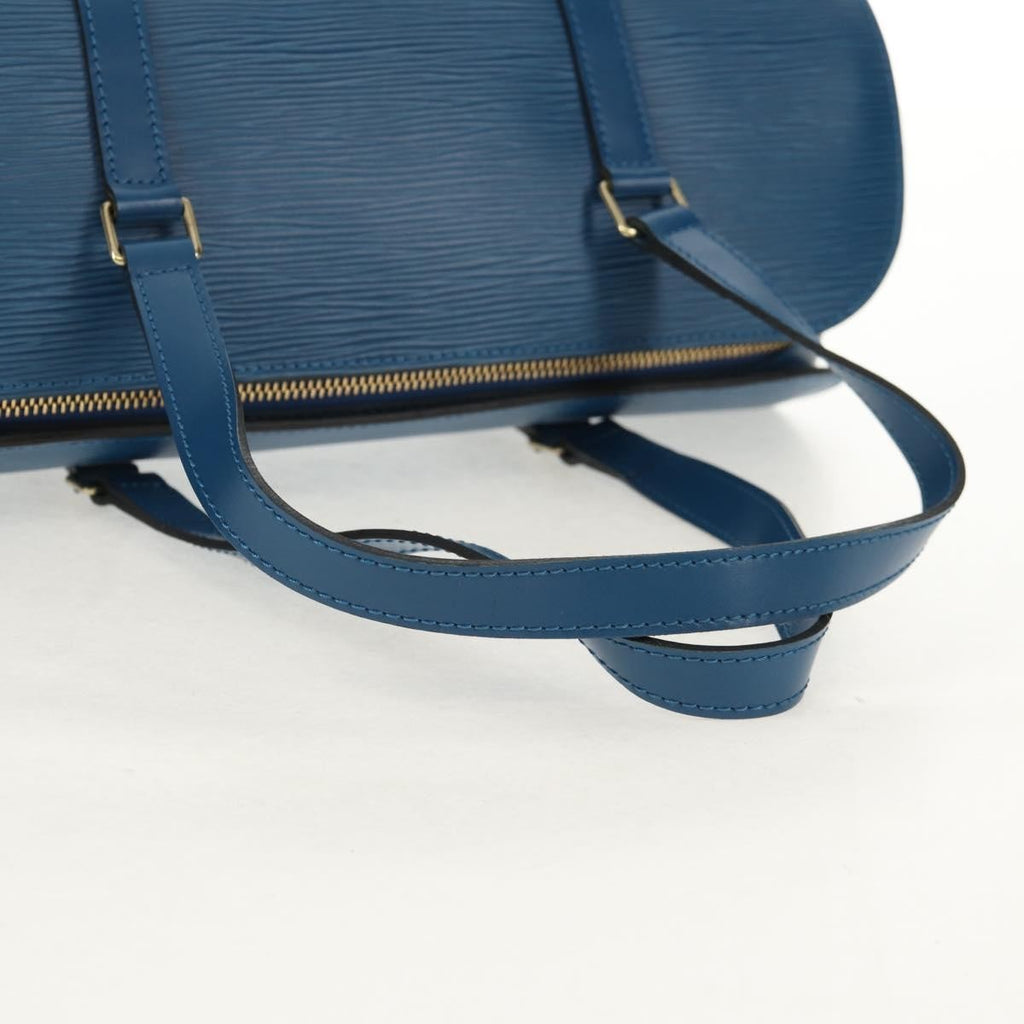 Louis Vuitton Soufflot Handbag Epi Leather Blue Leather Handbag (Pre-Owned)