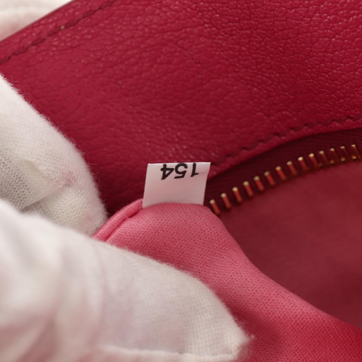 Miu Miu Madras Convertible Lock Tote Leather Pink Leather Handbag (Pre-Owned)