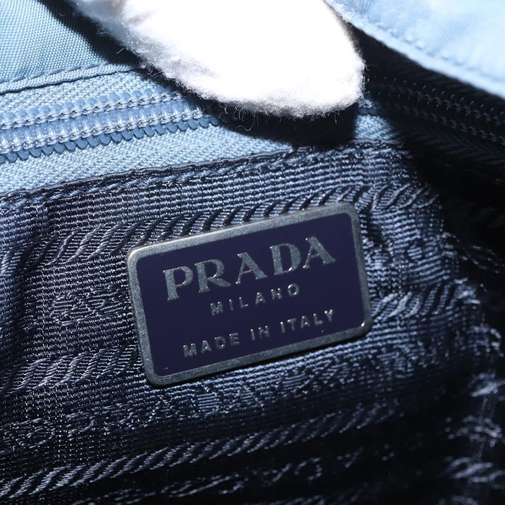 Prada Buckle Messenger Bag Tessuto Blue Nylon Shoulder Bag Bag (Pre-Owned)