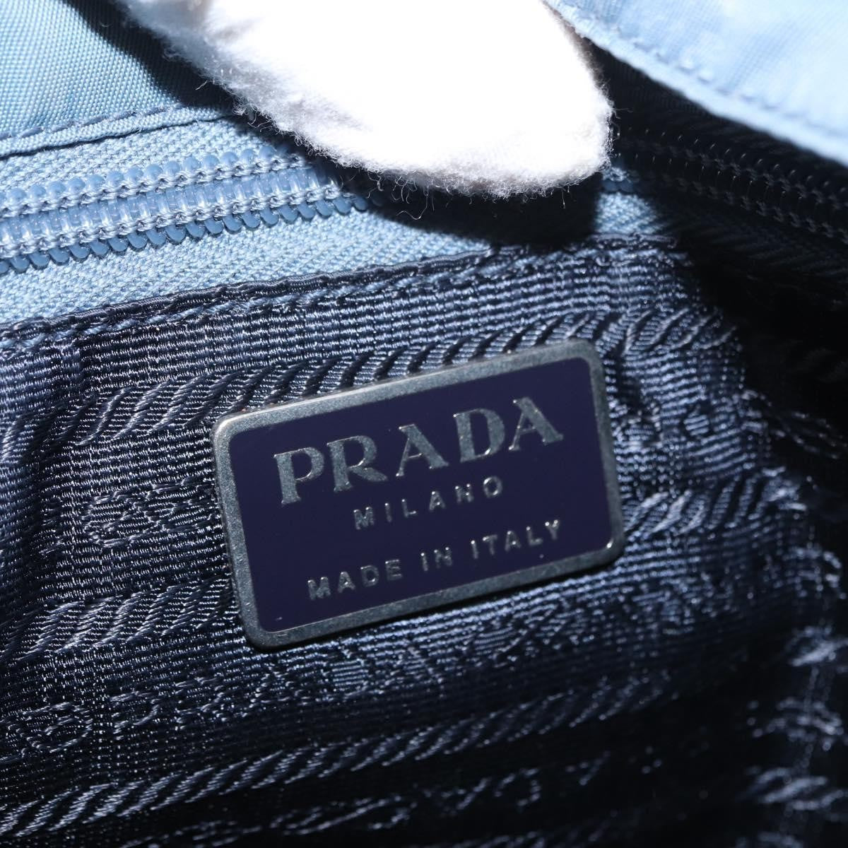 Prada Buckle Messenger Bag Tessuto Blue Nylon Shoulder Bag Bag (Pre-Owned)