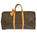Louis Vuitton Keepall Bag Monogram Canvas Brown Canvas Travel Bag Bag (Pre-Owned)