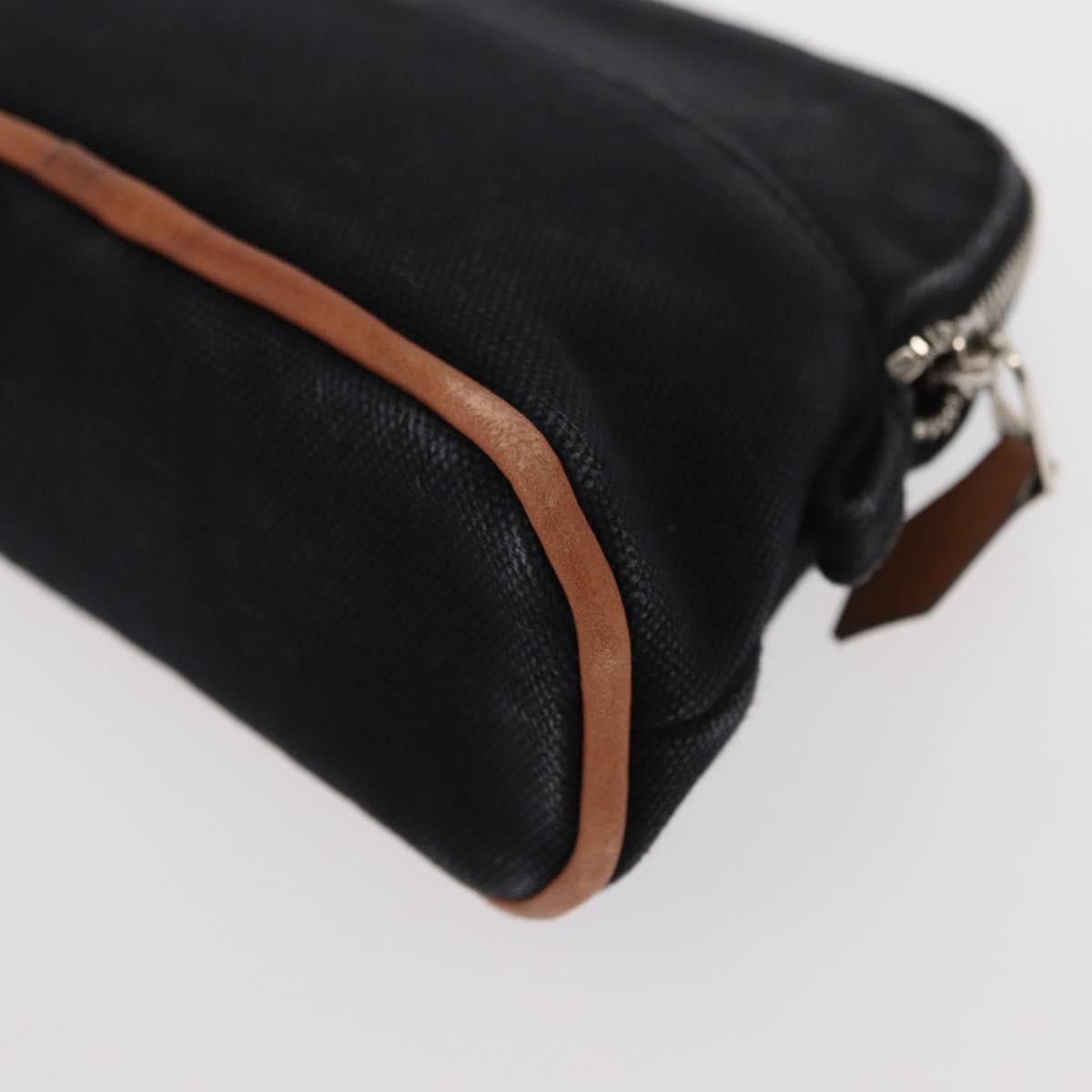 Hermes Bolide Travel Pouch Canvas Black Canvas Clutche & Pouche Bag (Pre-Owned)
