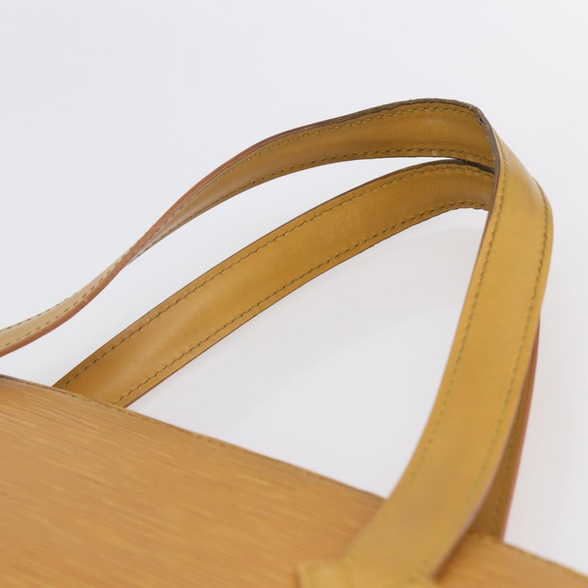 Louis Vuitton Saint Jacques Handbag Epi Leather Yellow Leather Handbag (Pre-Owned)