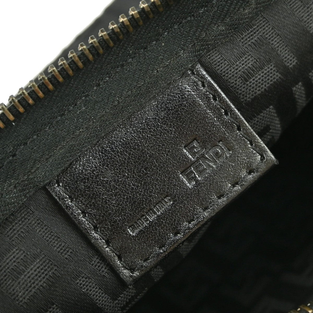 Fendi Pochette Shoulder Bag Zucchino Canvas Black Canvas Clutche & Pouche Bag (Pre-Owned)