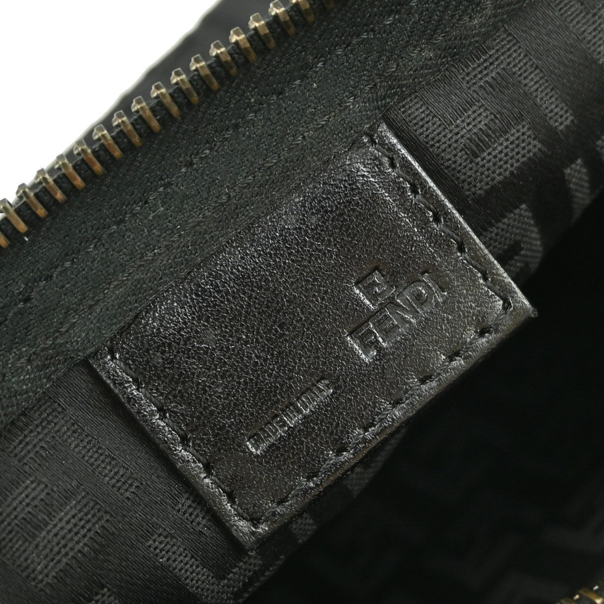 Fendi Pochette Shoulder Bag Zucchino Canvas Black Canvas Clutche & Pouche Bag (Pre-Owned)