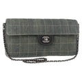 Chanel Chocolate Bar Flap Bag Quilted Denim Blue Denim_Jeans Shoulder Bag Bag (Pre-Owned)