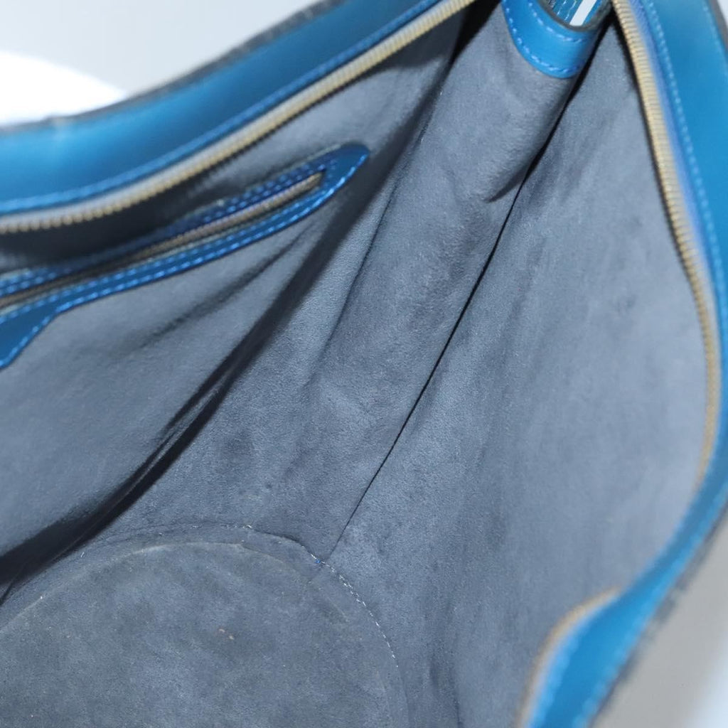 Louis Vuitton Saint Jacques Handbag Epi Leather Blue Leather Handbag (Pre-Owned)