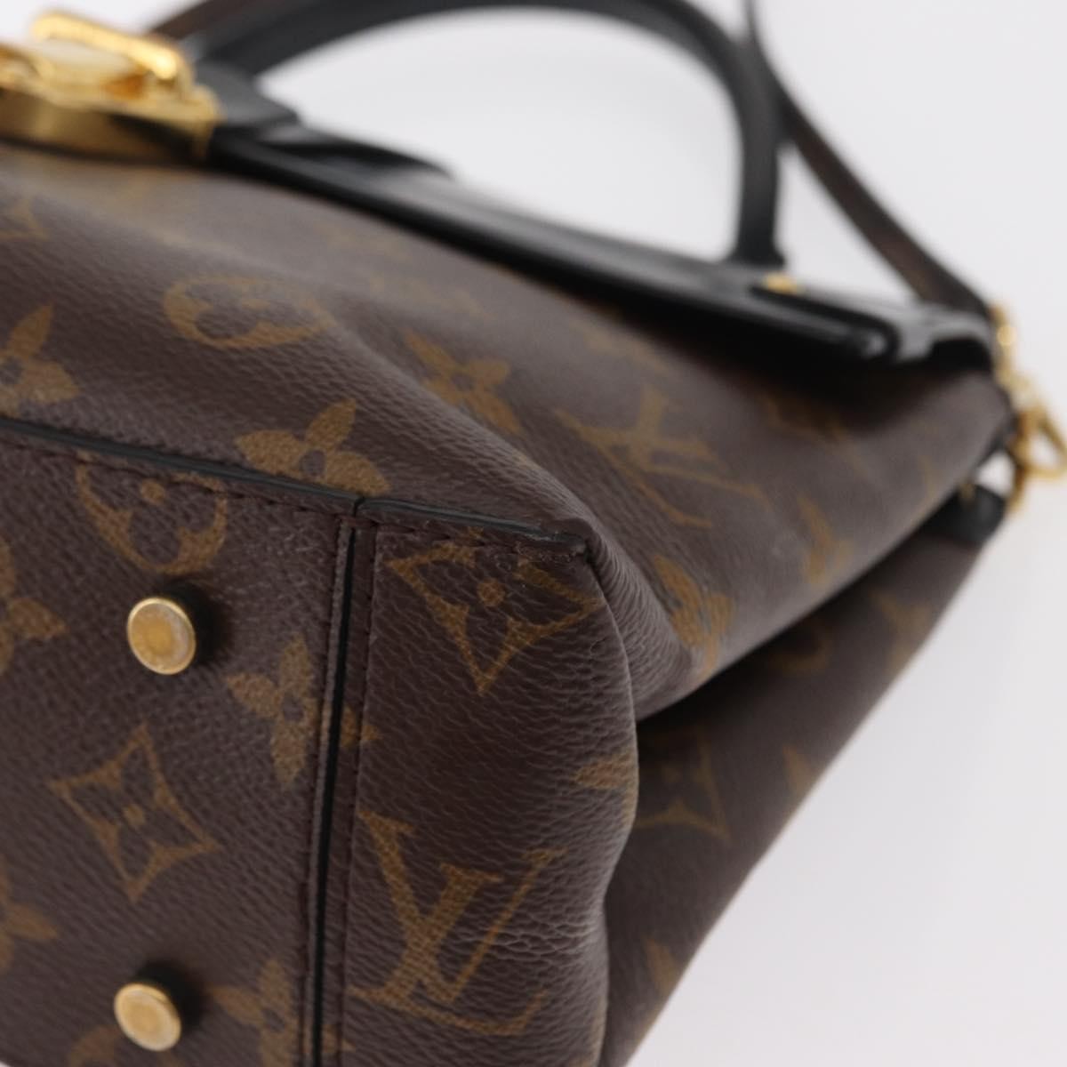 Louis Vuitton One Handle Flap Bag Monogram Canvas And Leather Brown Canvas Handbag (Pre-Owned)
