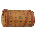 MCM Visetos Shoulder Bag Canvas And Leather Brown Canvas Shoulder Bag Bag (Pre-Owned)