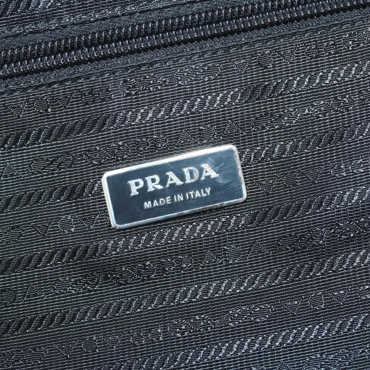 Prada Trunk Bag Nylon Black Nylon Travel Bag Bag (Pre-Owned)
