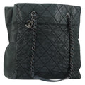 Chanel Cc Charm Tote Quilted Iridescent Calfskin Green Leather Tote Bag Bag (Pre-Owned)