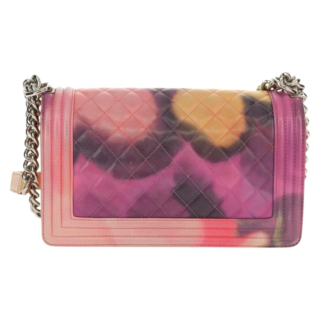 Chanel Flower Power Boy Flap Bag Quilted Lambskin Multicolour Leather Shoulder Bag Bag (Pre-Owned)