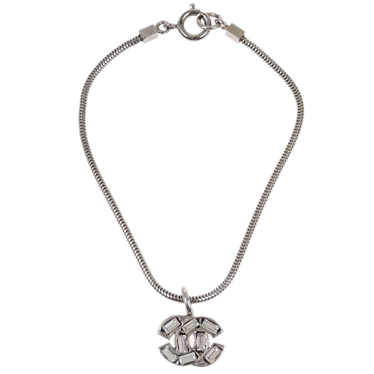 Chanel Cc Chain Bracelet Metal With Faux Pearl Silver Silver_Plated Bracelet Jewelry (Pre-Owned)