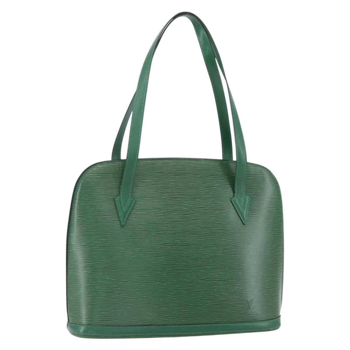 Louis Vuitton Lussac Handbag Epi Leather Green Leather Shoulder Bag Bag (Pre-Owned)