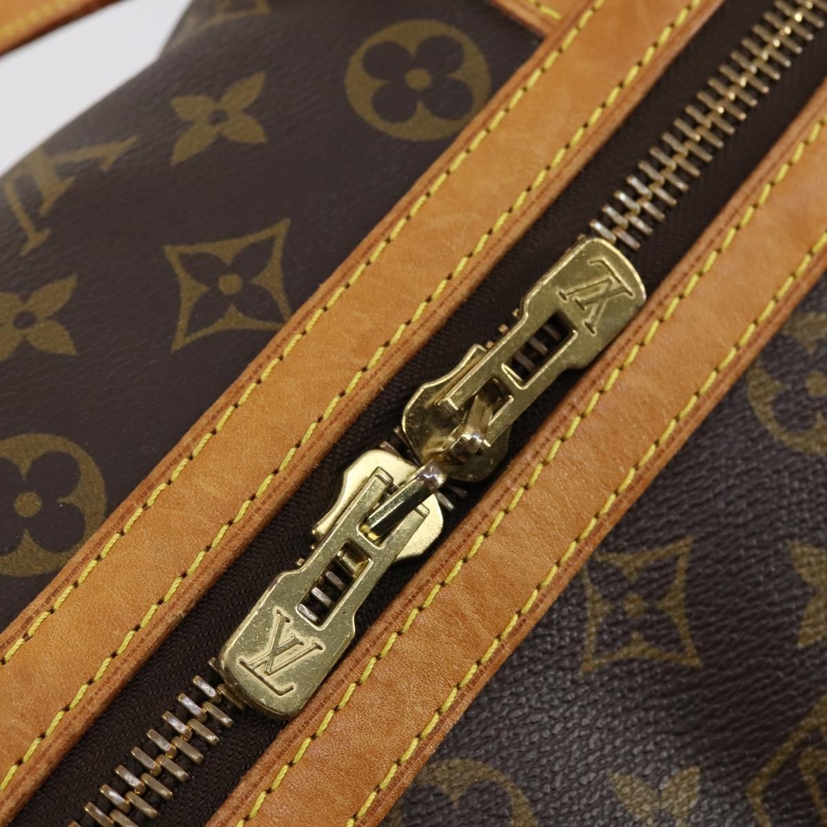 Louis Vuitton Sac Souple Handbag Monogram Canvas Brown Canvas Travel Bag Bag (Pre-Owned)