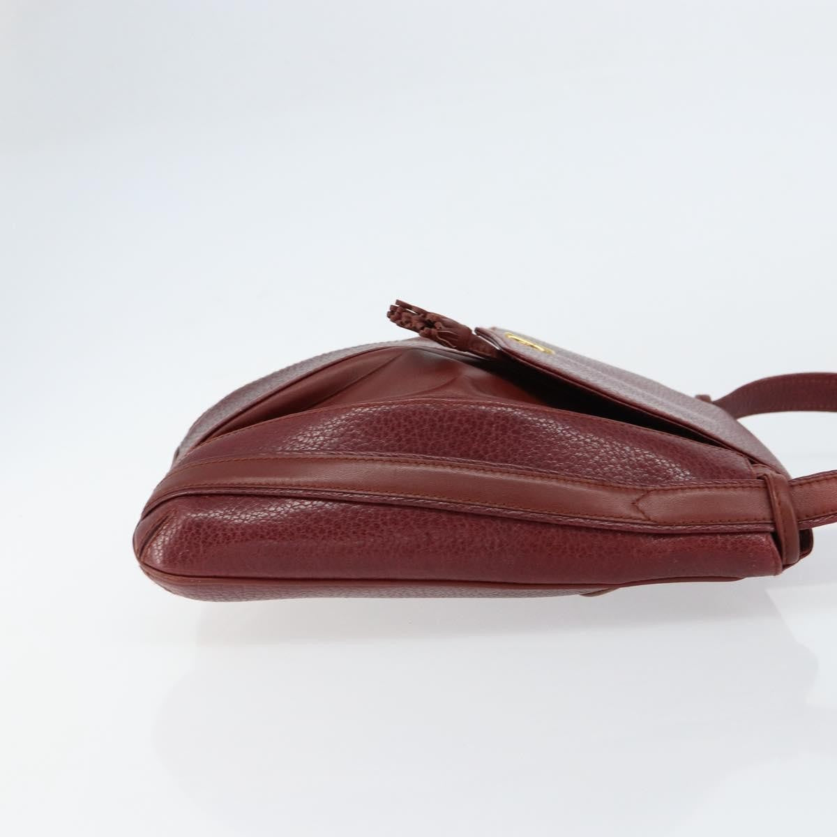 Cartier Must De Cartier Shoulder Bag Leather Burgundy Leather Shoulder Bag Bag (Pre-Owned)