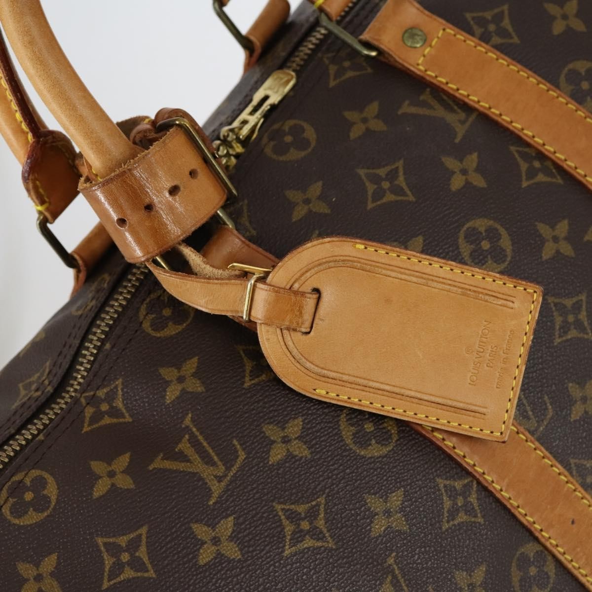 Louis Vuitton Keepall Bandouliere Bag Monogram Canvas Brown Canvas Travel Bag Bag (Pre-Owned)
