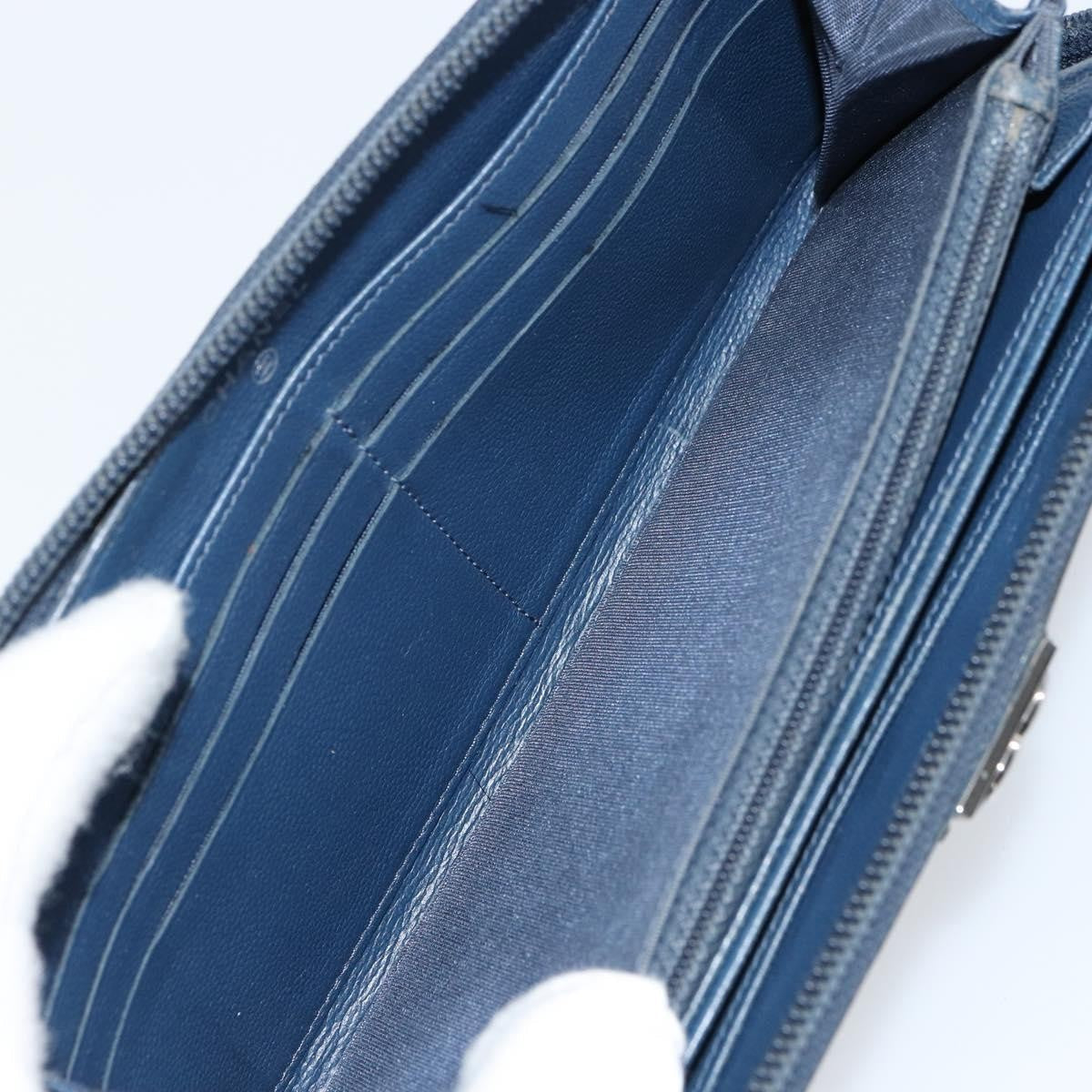 Chanel Boy Yen Wallet Quilted Lambskin Navy Leather Wallets Accessory (Pre-Owned)